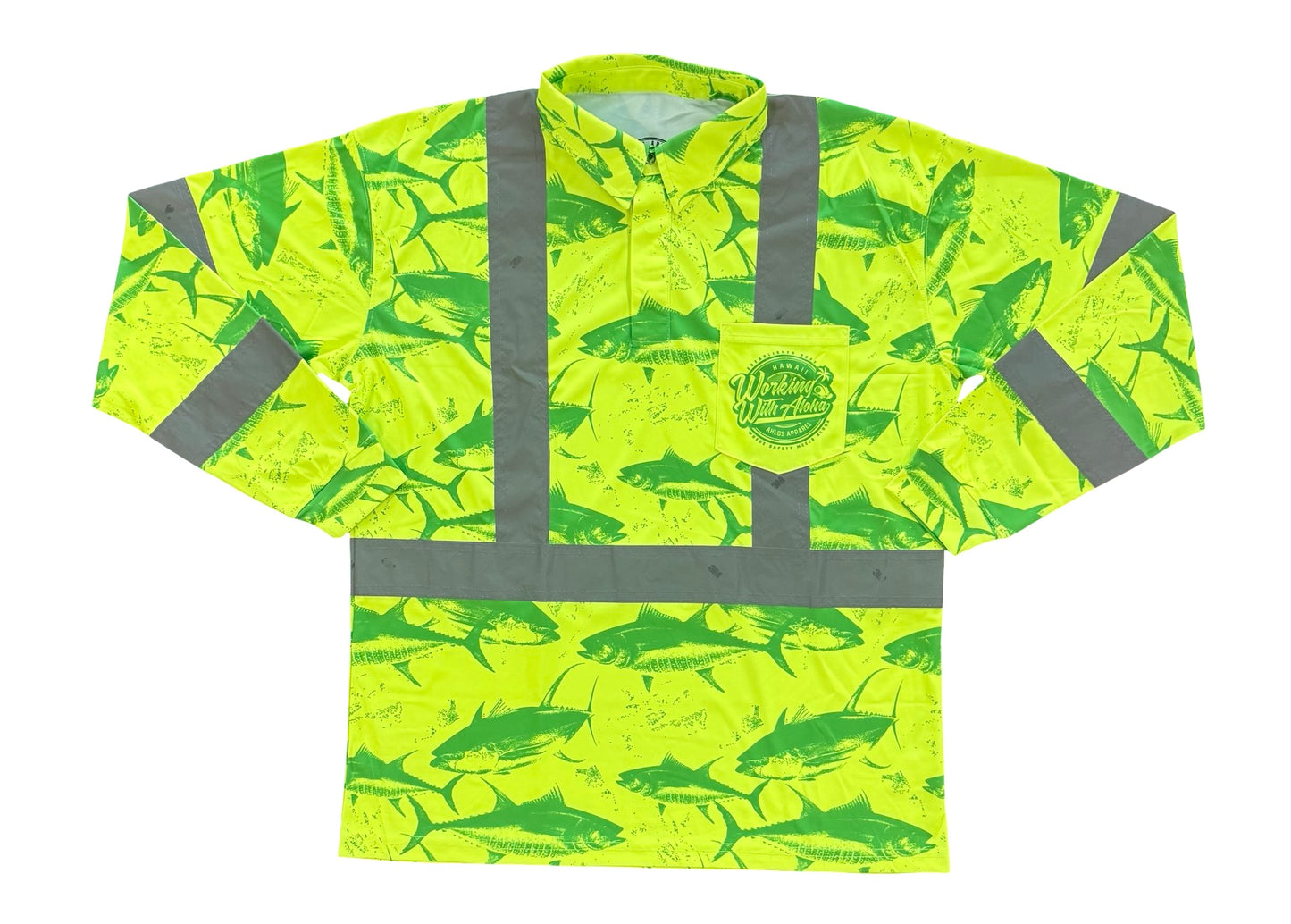 DA AHI RUN - LONG SLEEVE POLO - YELLOW