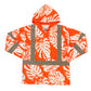 MONSTERA MADNESS - LONG SLEEVE HOODIE - CL 3 - ORANGE