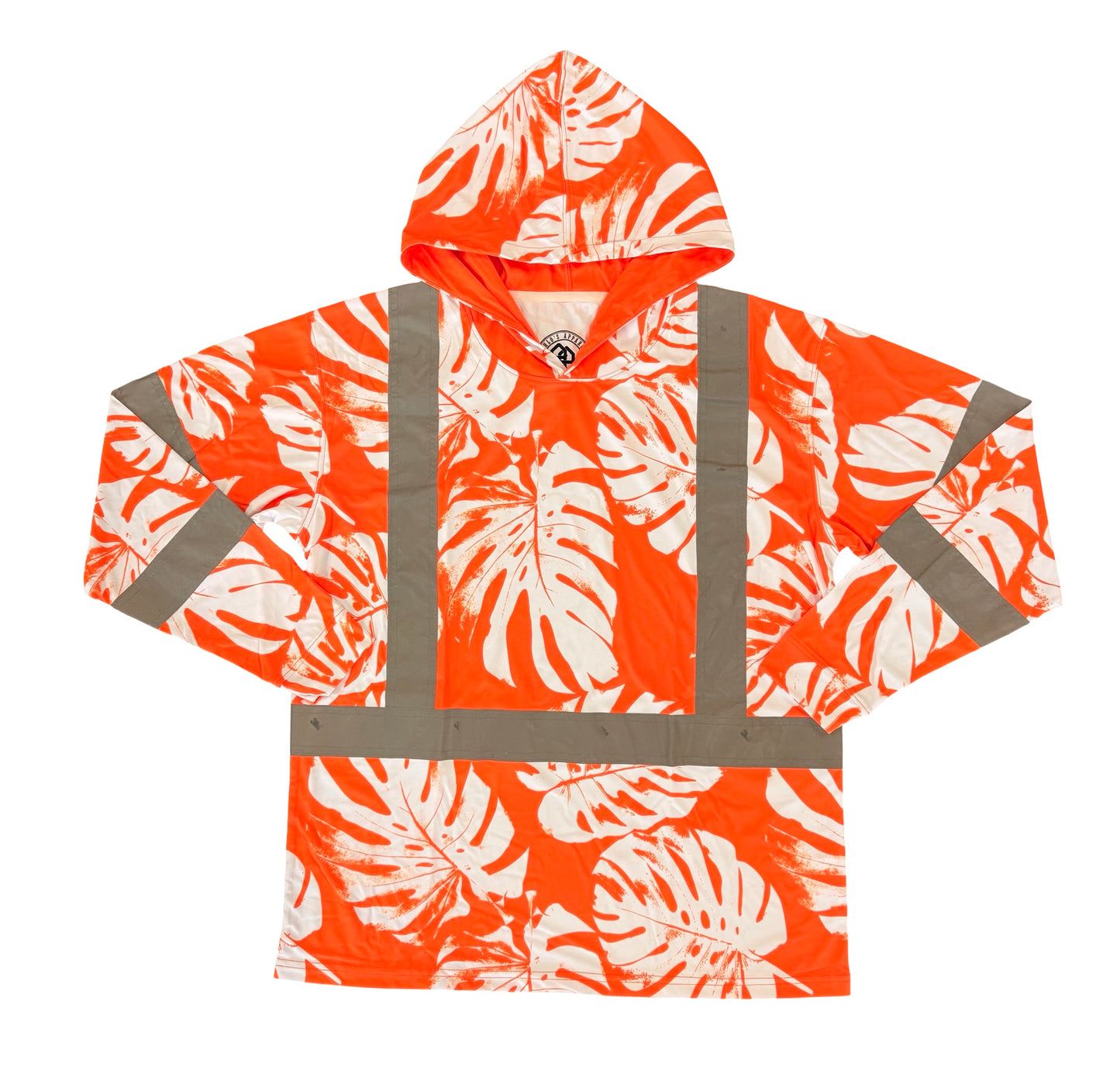 MONSTERA MADNESS - LONG SLEEVE HOODIE - CL 3 - ORANGE