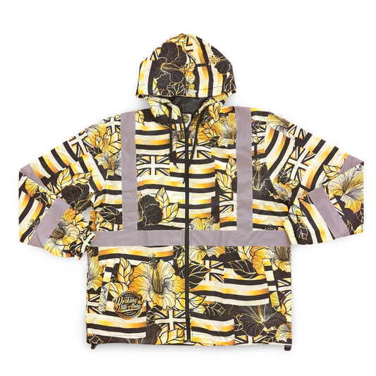 STATE OF ALOHA - WINDBREAKER JACKET - BLACK & GOLD