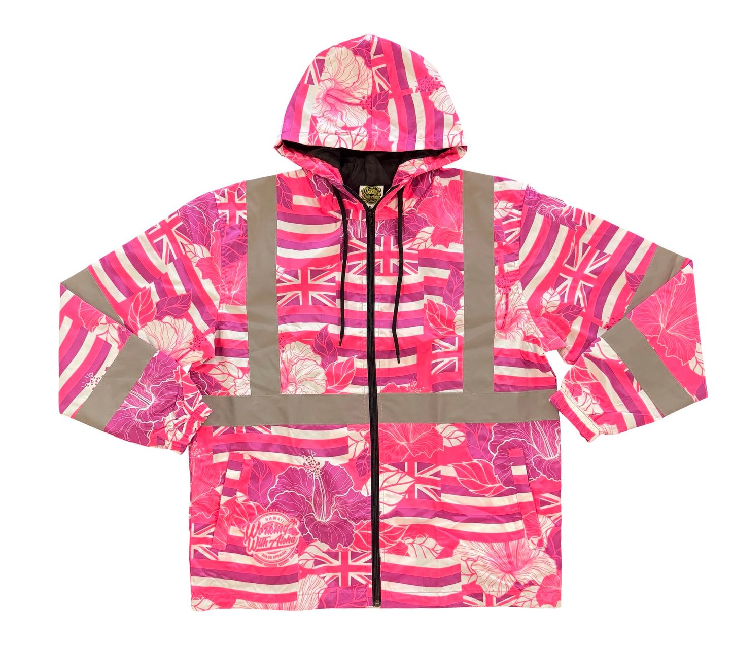 STAT OF HAWAII ALOHA - WINDBREAKER JACKET - PINK