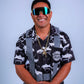 DA AHI RUN - SHORT SLEEVE POLO - BLACK
