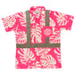 MONSTERA MADNESS - SHORT SLEEVE POLO - CL 2 - PINK