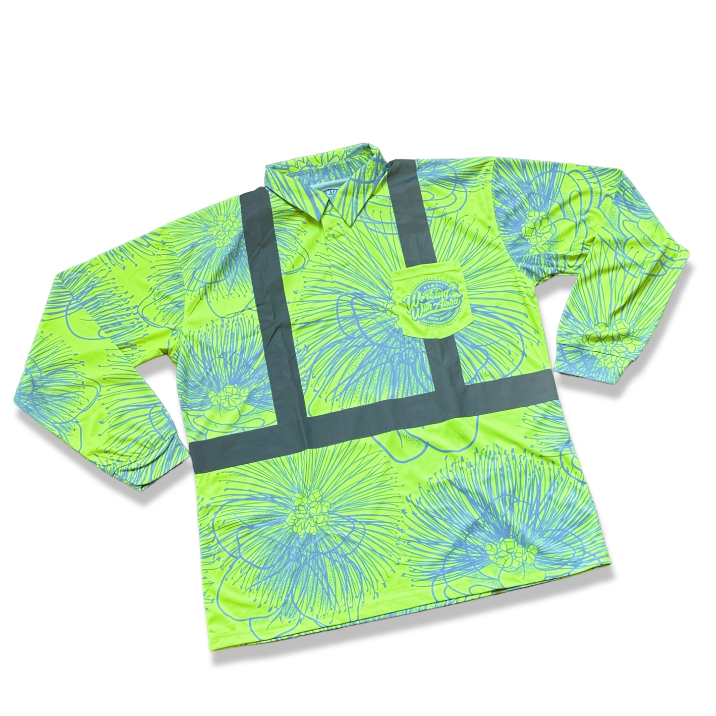 OHIA LEHUA - LONG SLEEVE POLO-YELLOW