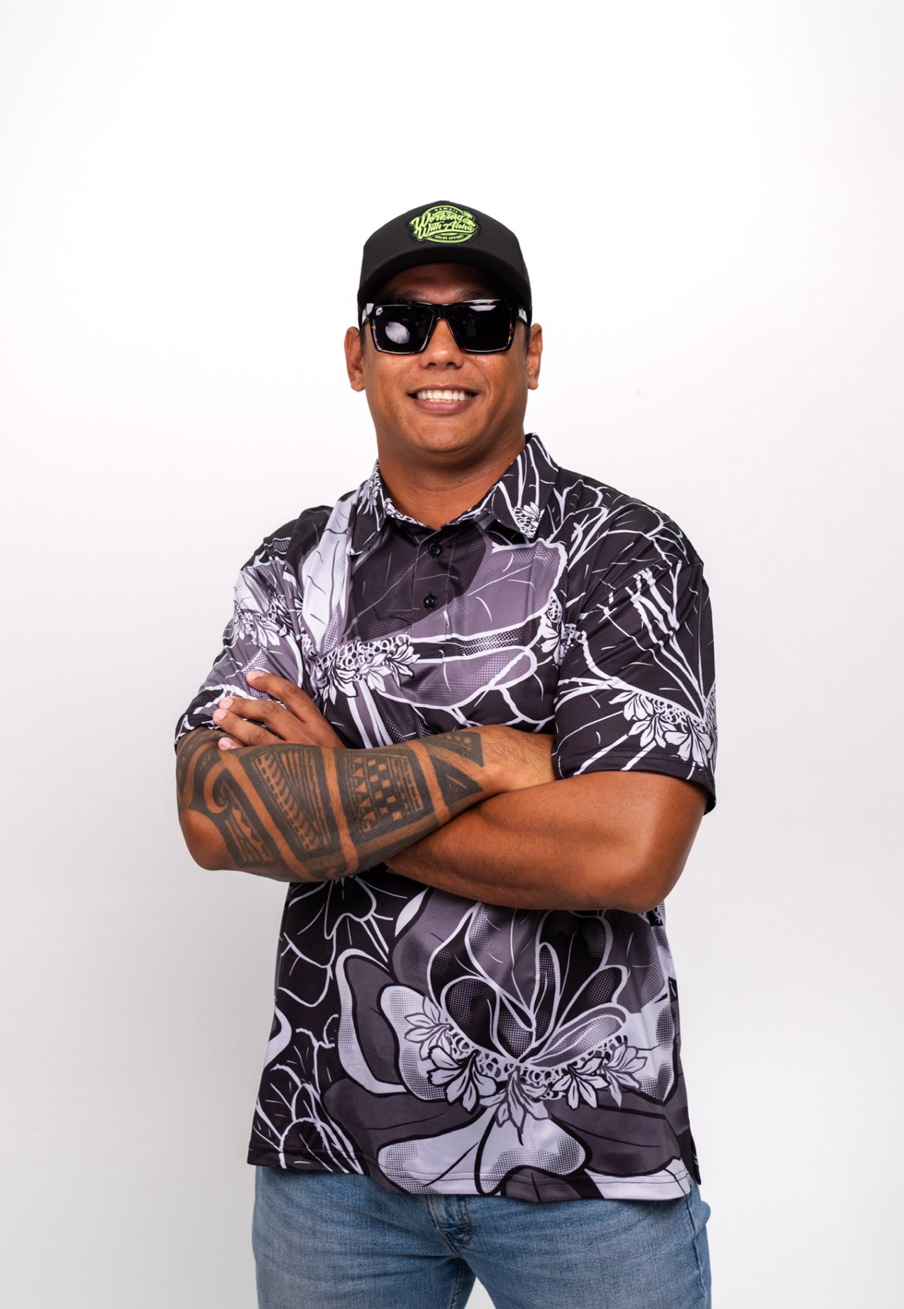 NAUPAKA - CLASSIC POLO - BLACK