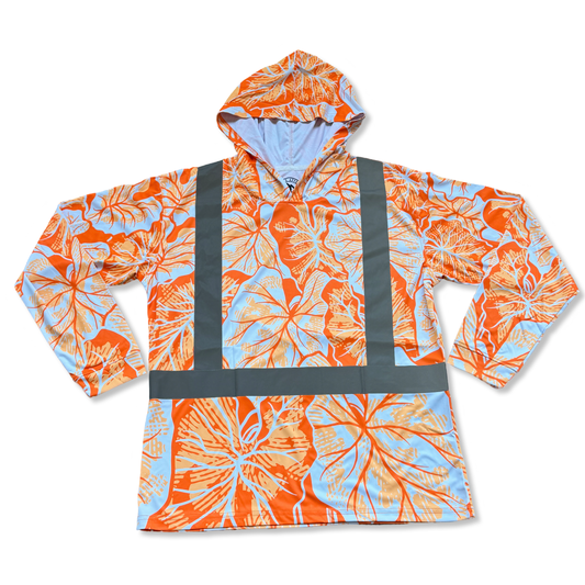 AHLO KALO - LONG SLEEVE HOODIE-ORANGE