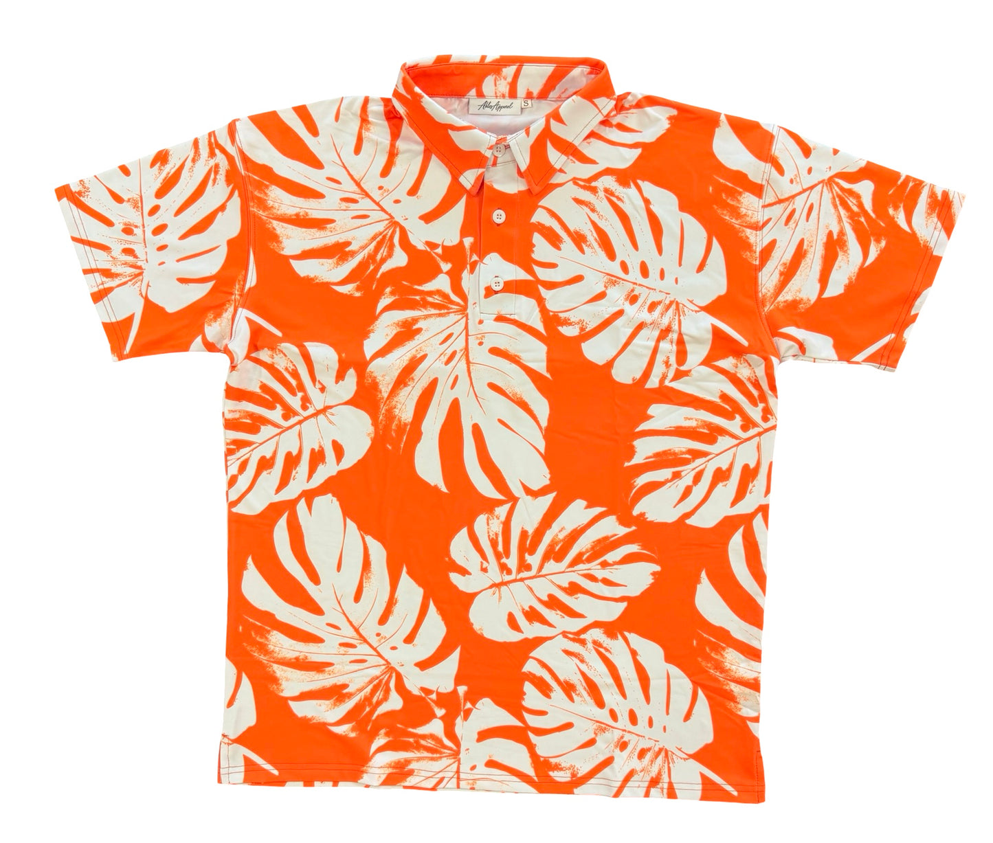 MONSTERA MADNESS - CLASSIC POLO - ORANGE