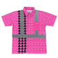 LOKAHI PLAID - SHORT SLEEVE POLO - CLASS 2 - PINK