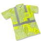 YELLOW & GREEN - Hibiscus- HI VIS aloha polo