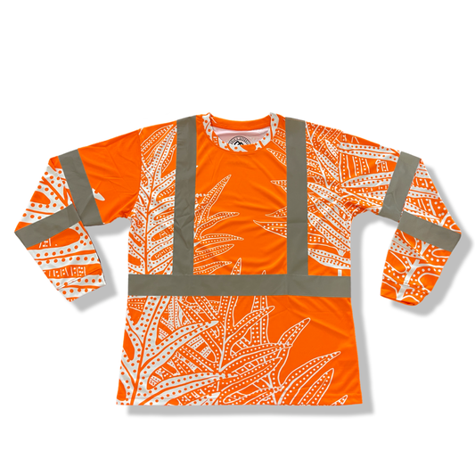 LAUA'E FERN - LONG SLEEVE TSHIRT - ORANGE