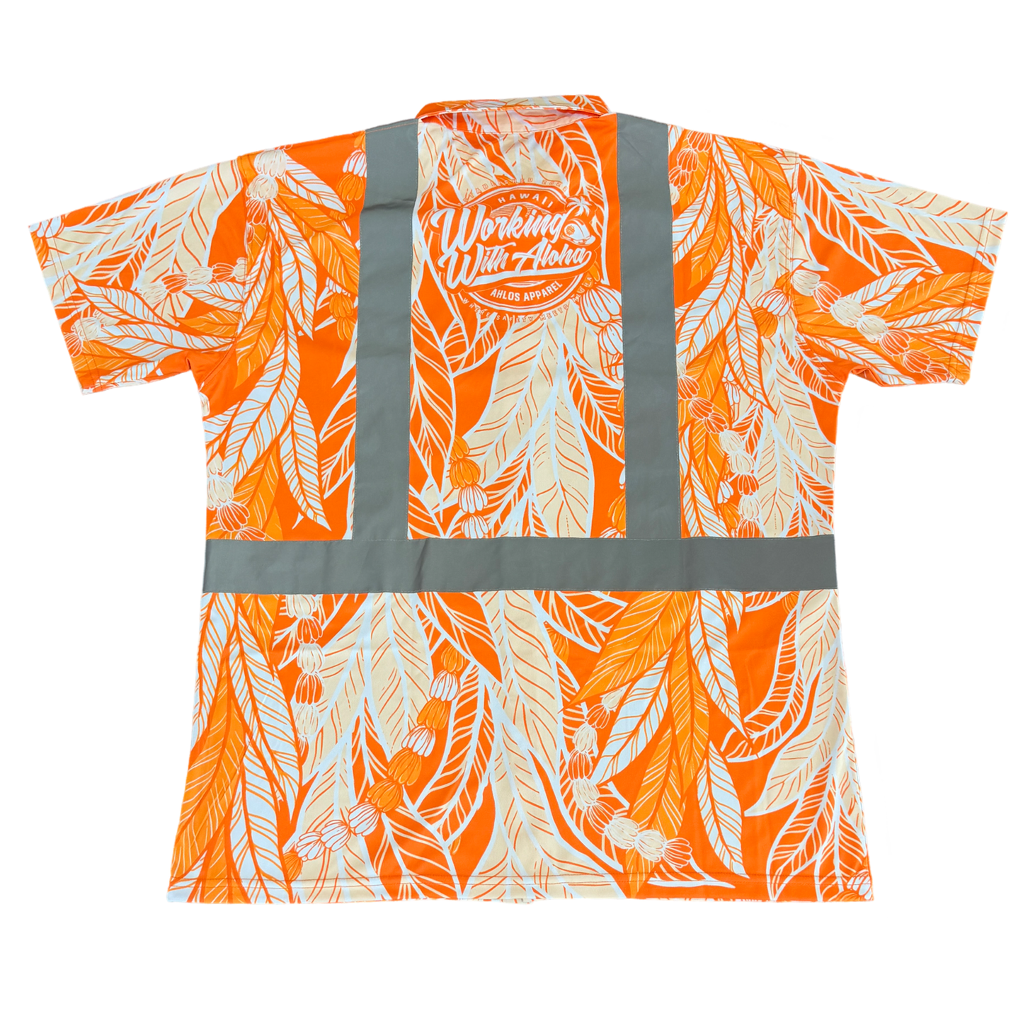 MAILE LEI / PIKAKE- SHORT SLEEVE POLO - ORANGE