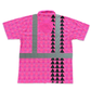 LOKAHI PLAID - SHORT SLEEVE POLO - CLASS 2 - PINK