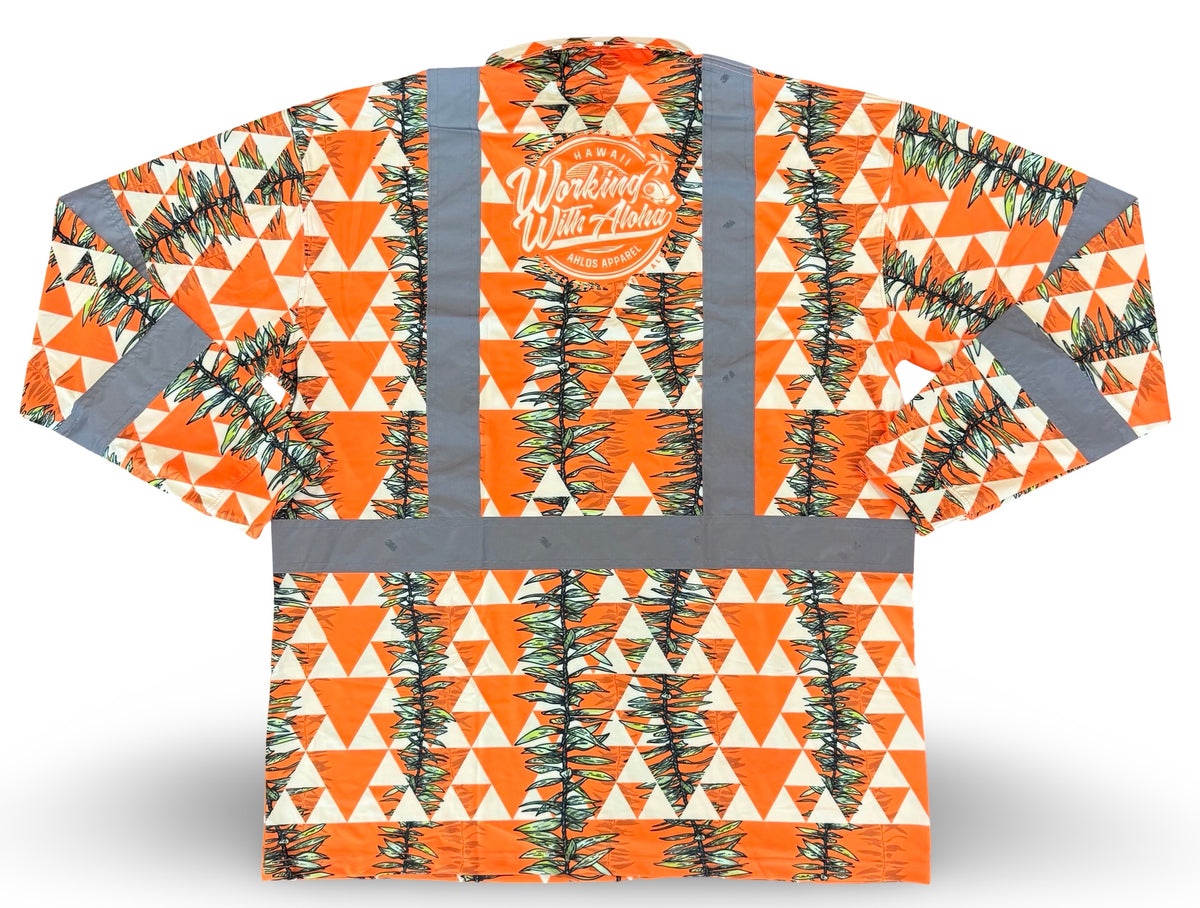 MANA MAILE -LONG SLEEVE POLO-CL 3- ORANGE