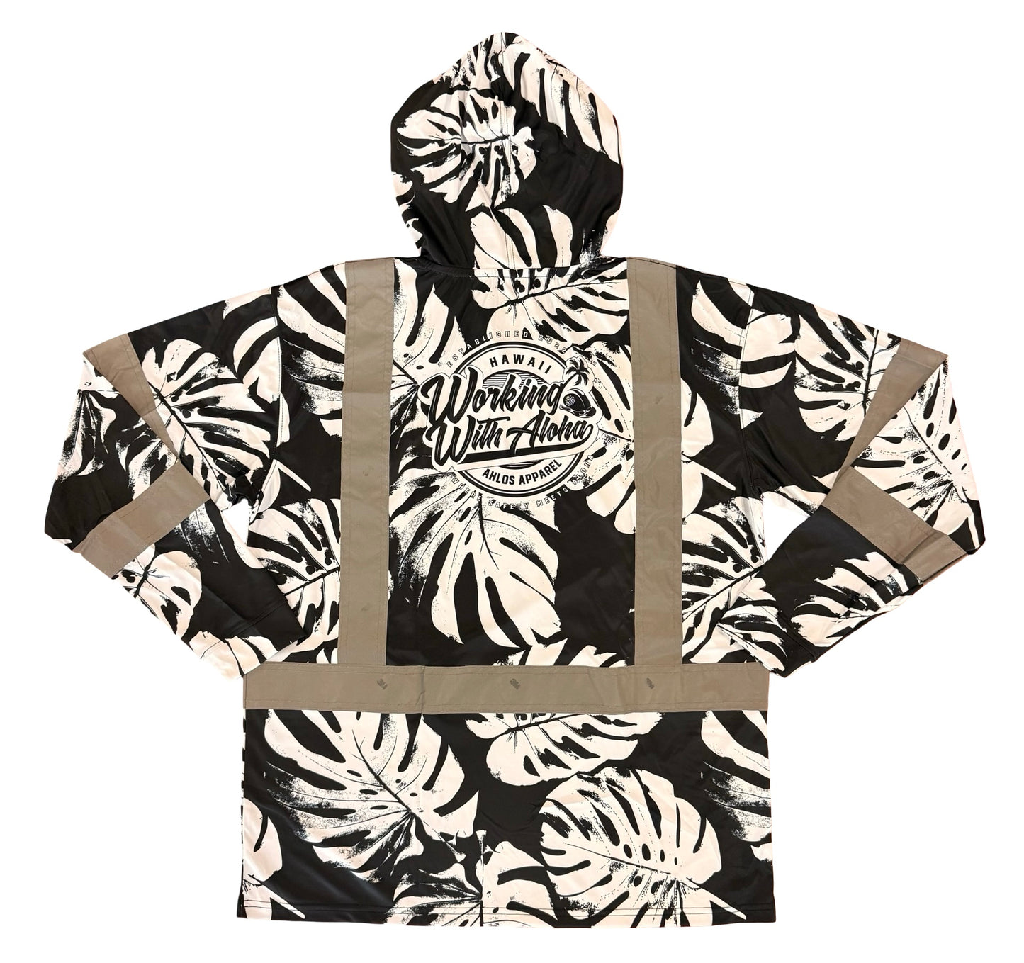 MONSTERA MADNESS - LONG SLEEVE HOODIE - CL 3 - BLACK