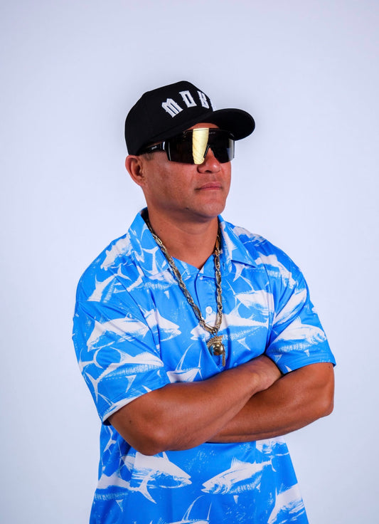 DA AHI RUN - CLASSIC POLO  - BLUE