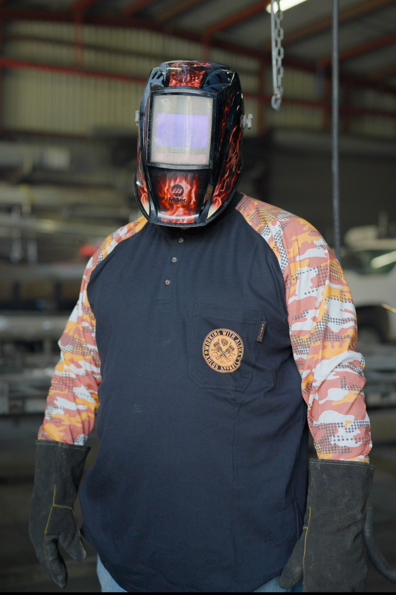 FR LONG SLEEVE TSHIRT - ORANGE CAMO