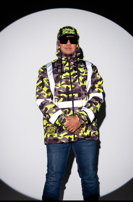 GREEN CAMO WINDBREAKER JACKET - CLASS 3