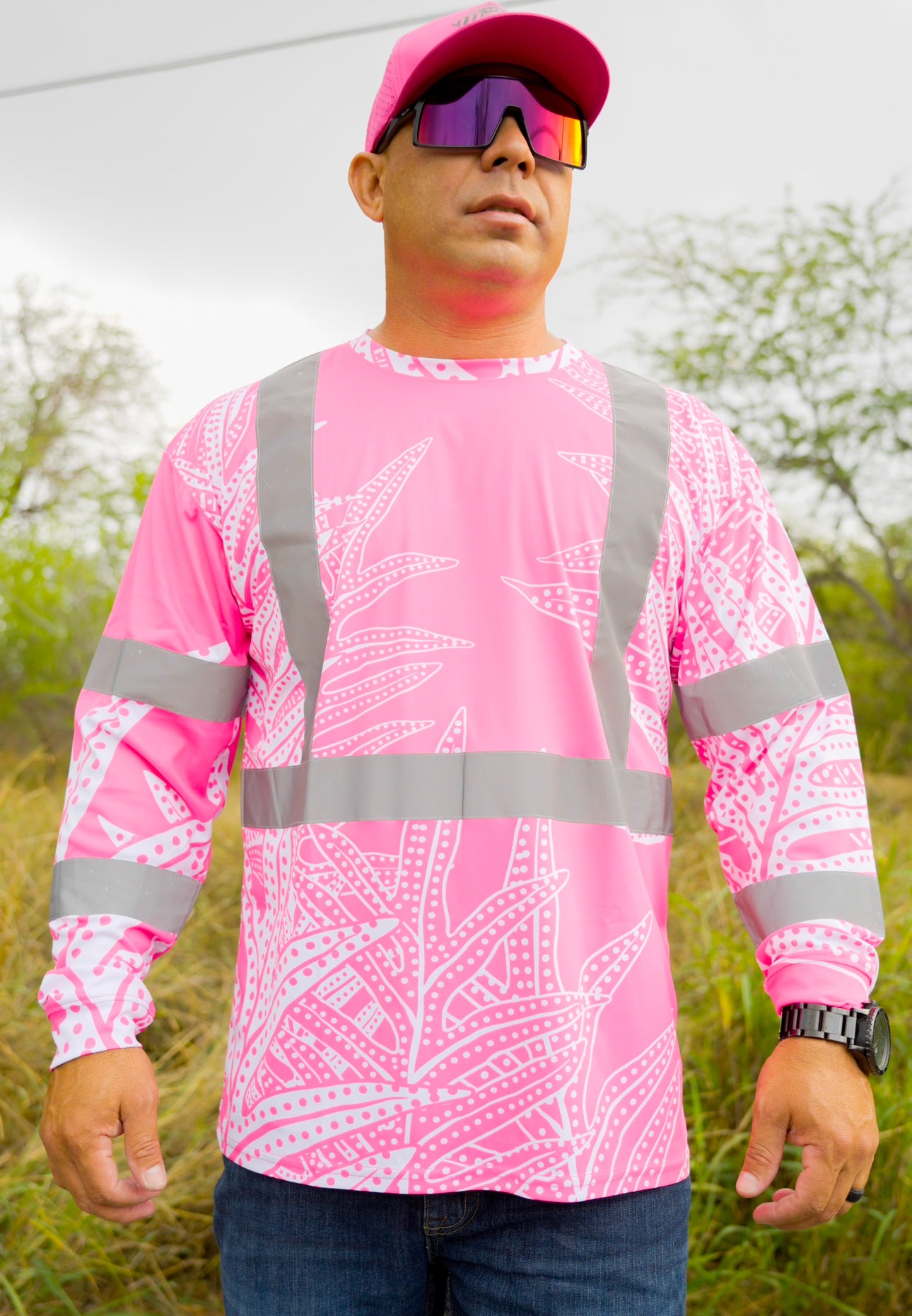 LAUA'E FERN - LONG SLEEVE TSHIRT - PINK