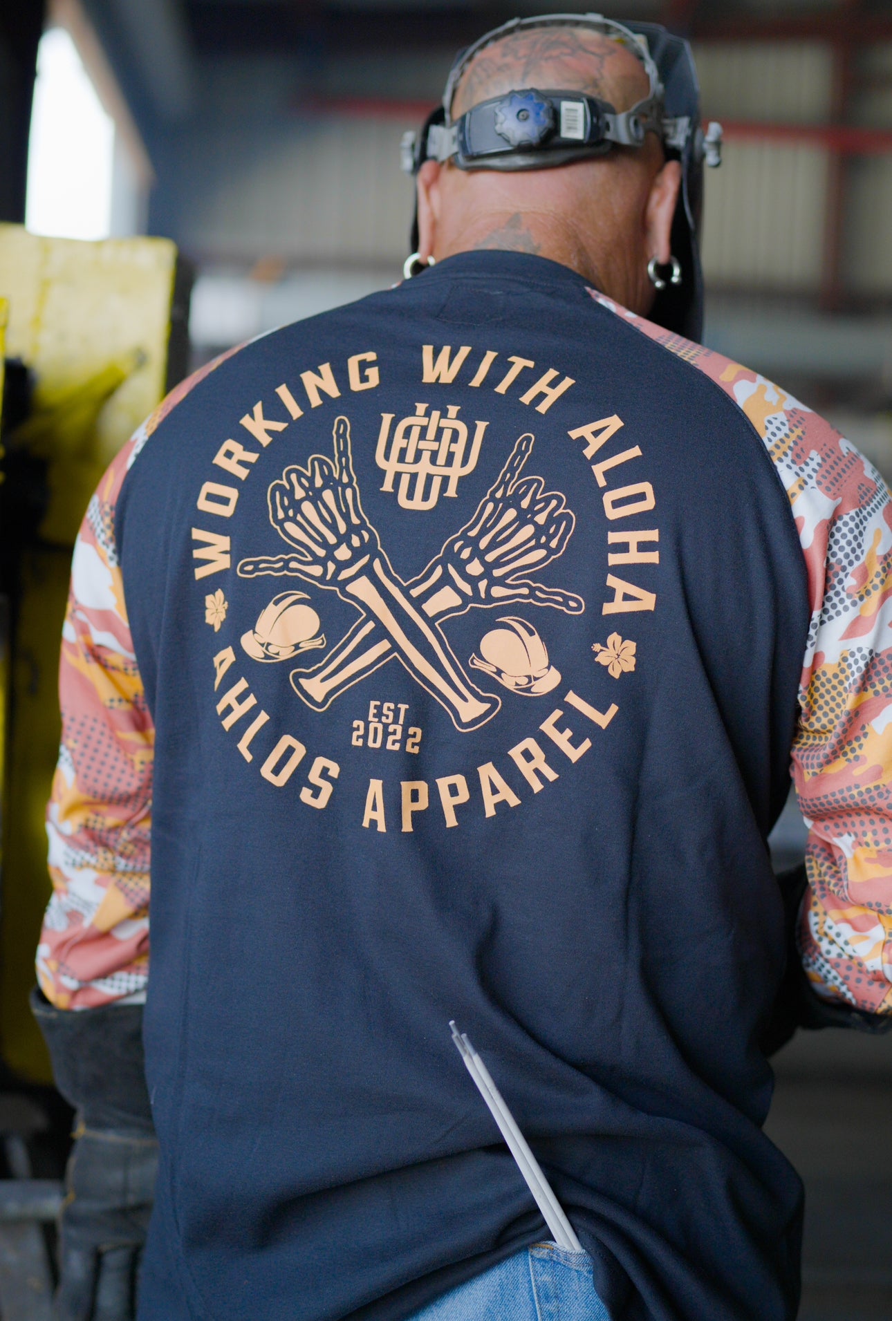 FR LONG SLEEVE TSHIRT - ORANGE CAMO