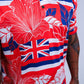 STATE OF ALOHA - S/S CLASSIC POLO - RED & BLUE