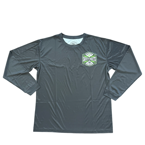 WHERE SAFETY MEETS ALOHA - LONG SLEEVE - BLACK – Ahlo's Apparel