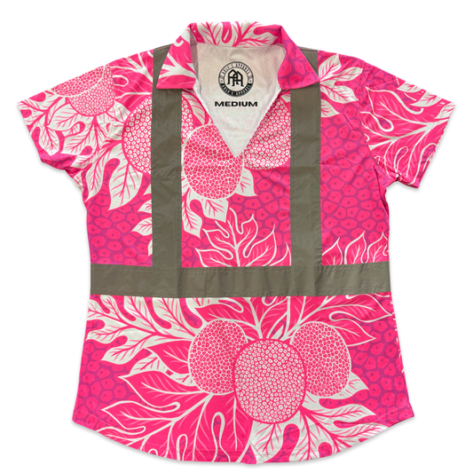ULU -WOMENS SHORT SLEEVE POLO- PINK