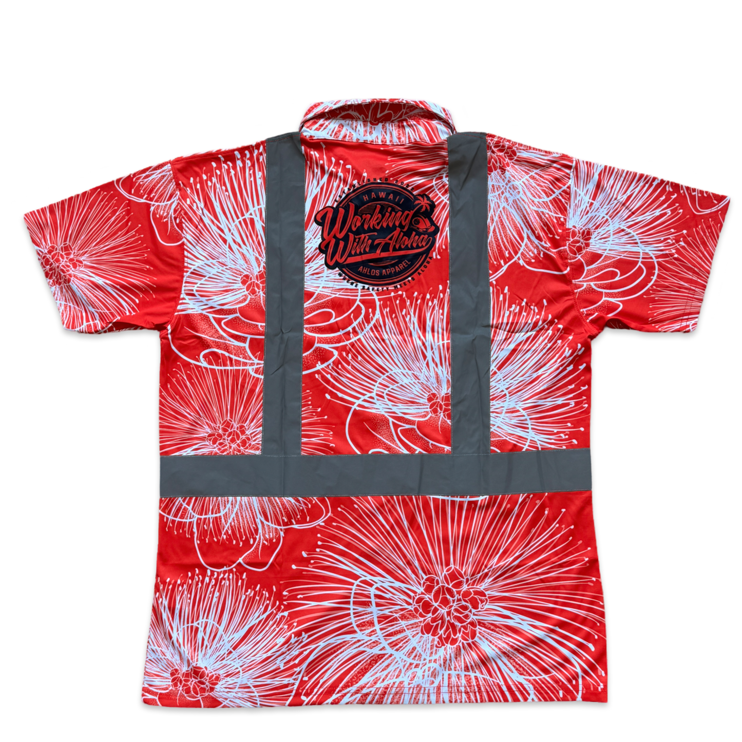 OHIA LEHUA - SHORT SLEEVE POLO-RED