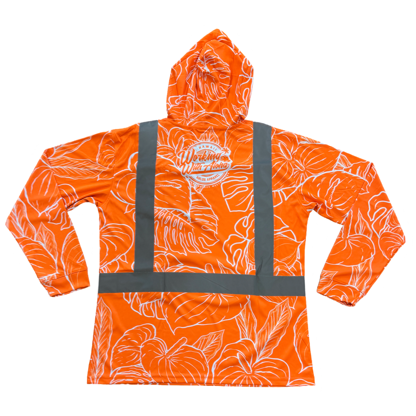 ANTHURIUM MIST - LONG SLEEVE HOODIE -ORANGE