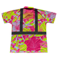 HIBISCUS CAMO - SHORT SLEEVE POLO - PINK/YELLOW