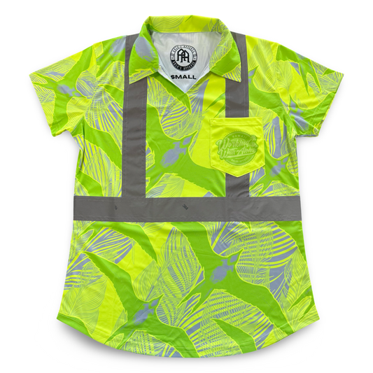 IWA BIRD -WOMENS SHORT SLEEVE POLO- YELLOW