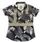 IWA BIRD -WOMENS SHORT SLEEVE POLO- BLACK/WHITE