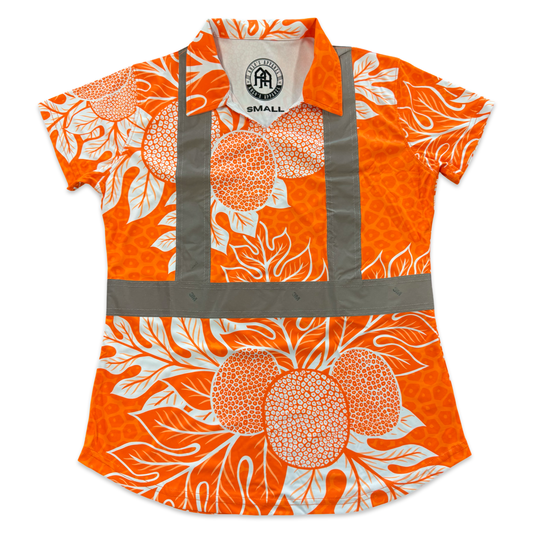 ULU -WOMENS SHORT SLEEVE POLO- ORANGE