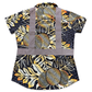 ULU -WOMENS SHORT SLEEVE POLO- BLACK/GOLD