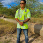 Yellow-Hibiscus Flowers- HI VIS Aloha polo