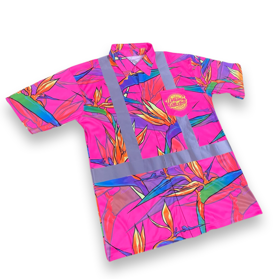 Pink -BOP- HI VIS Aloha Polo