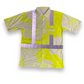 Yellow-Hibiscus Flowers- HI VIS Aloha polo