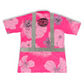 Pink-Tropical Flowers-HI VIS Aloha Polo