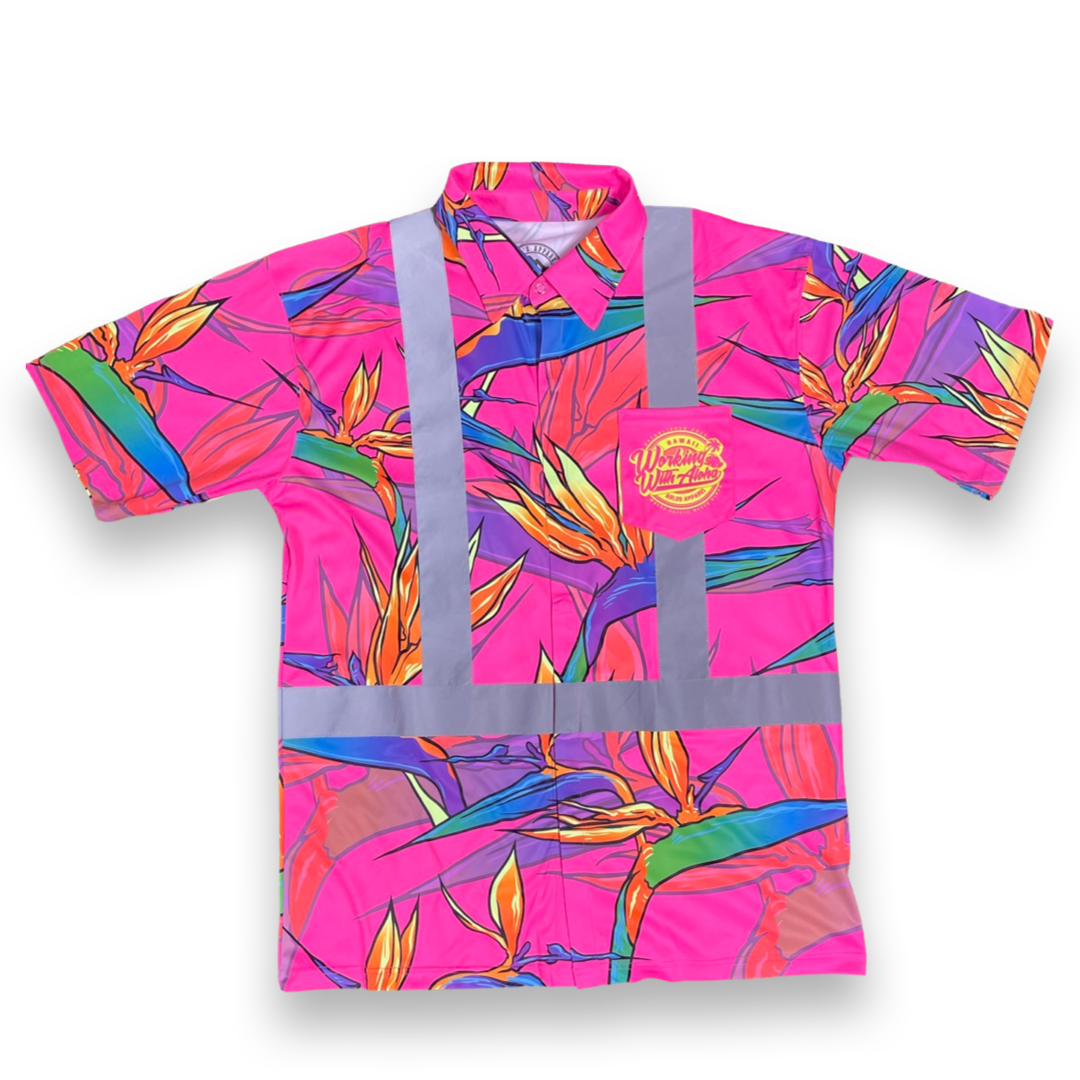 Pink -BOP- HI VIS Aloha Polo