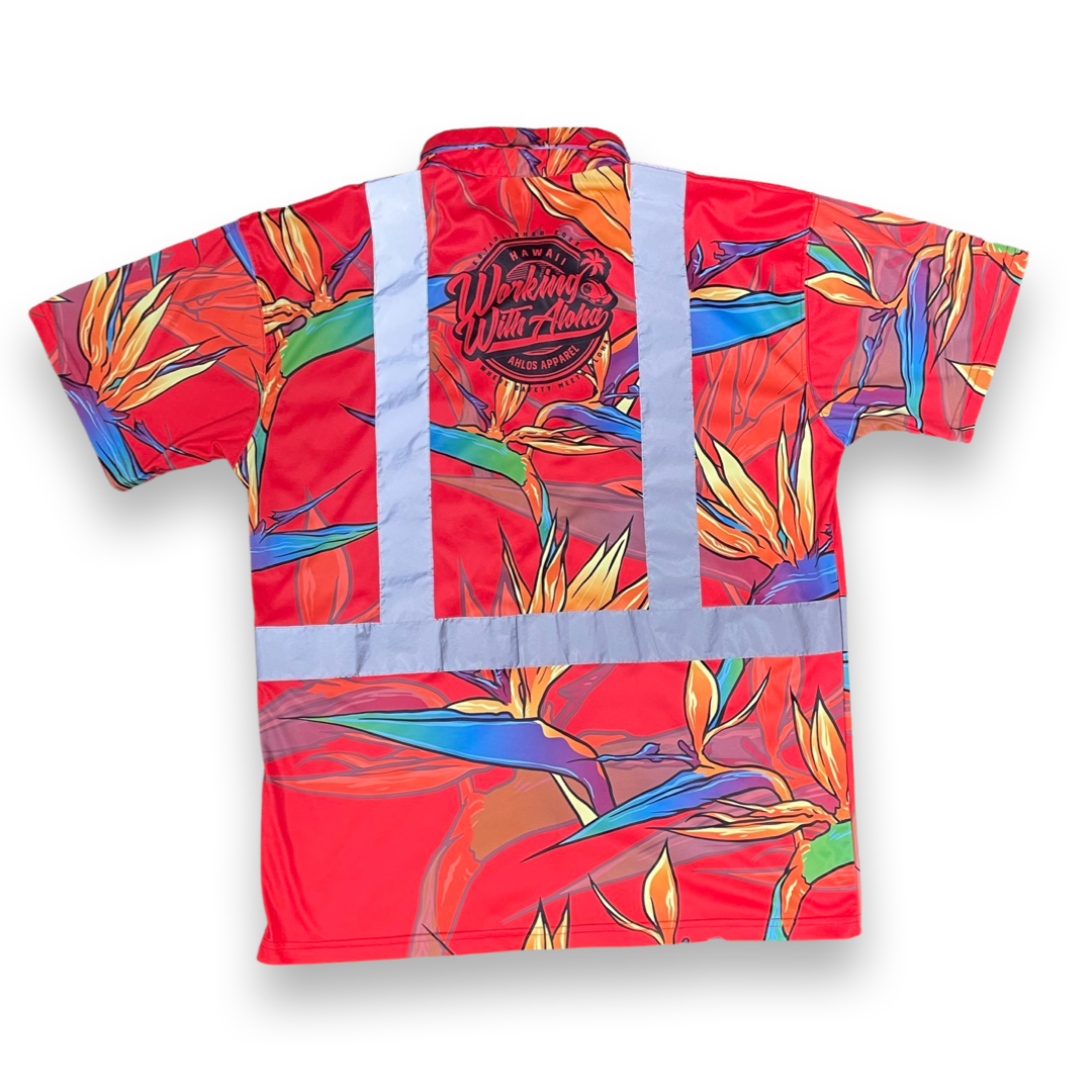 Red -BOP- HI VIS Aloha Polo