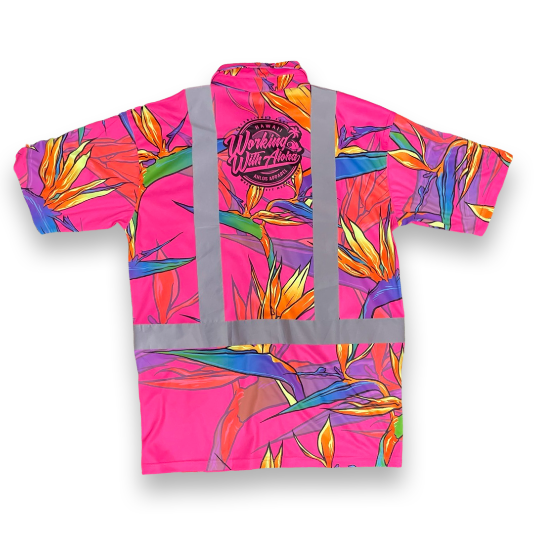 Pink -BOP- HI VIS Aloha Polo