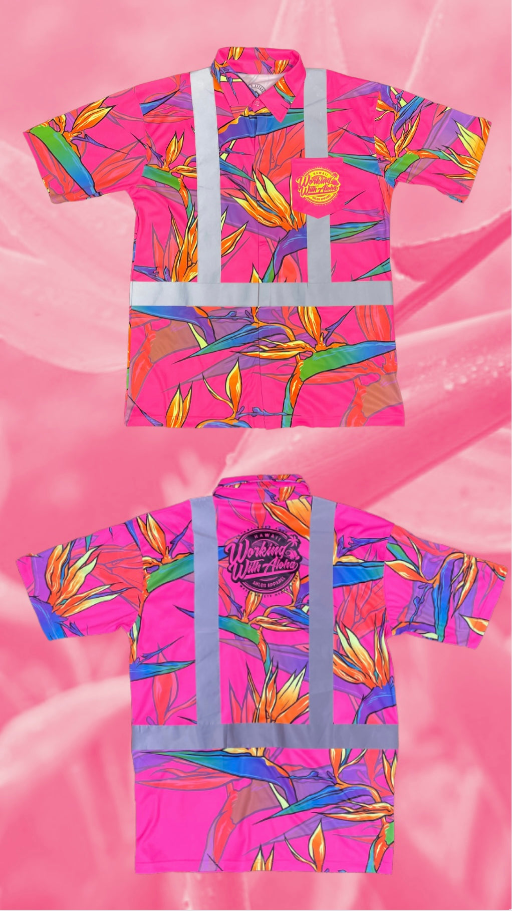 Pink -BOP- HI VIS Aloha Polo