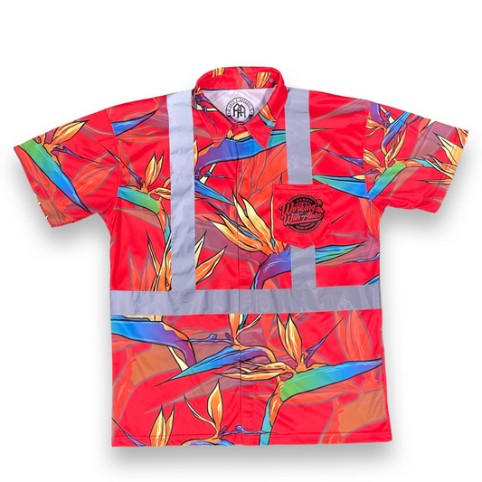 Red -BOP- HI VIS Aloha Polo