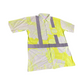 Yellow-Hibiscus Flowers- HI VIS Aloha polo