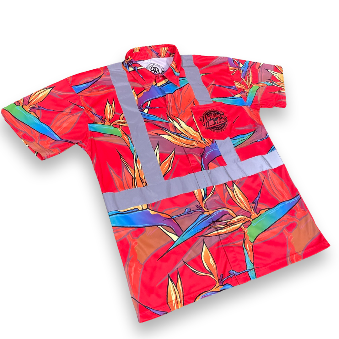 Red -BOP- HI VIS Aloha Polo